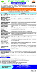 Engro Fertilizers Test for Trade Apprentice Jobs Syllabus Past Papers