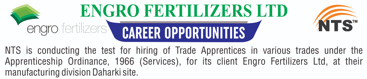 Engro Fertilizers Test for Trade Apprentice Jobs Syllabus Past Papers