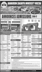 bzu admissions 2017