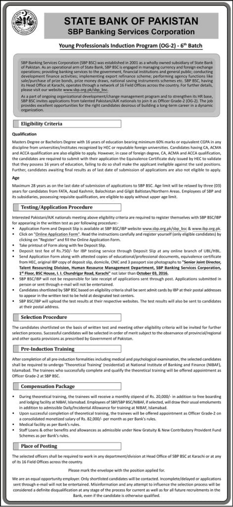 The Institute of Bankers Pakistan IBP SBP-BSC Jobs Recritment Test Sns-Brigh10