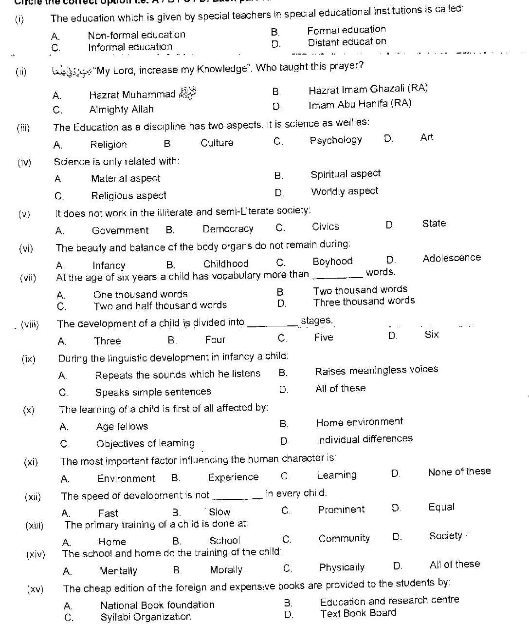 english for research paper writing mcqs