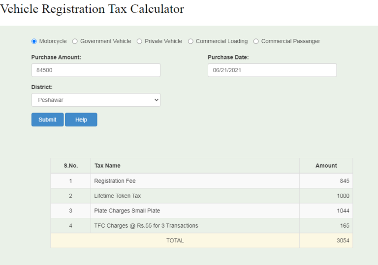 bike registration fee kpk – Free Online MCQS Questions Practice Test ...