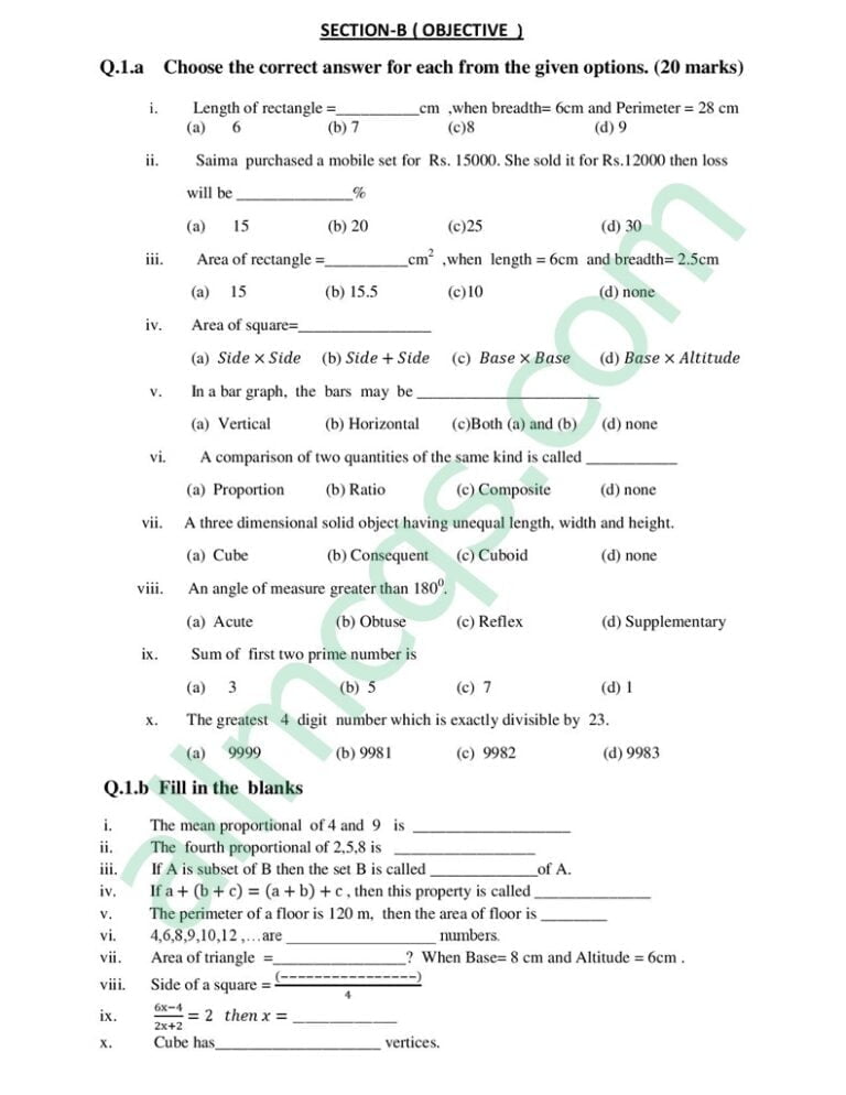 Math Page 2 Online Mcqs Practice Tests Past Papers Syllabus