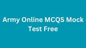 Army Online MCQS Mock Test Free