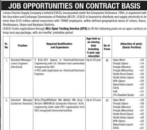 lesco ots test syllabus mcqs past papers