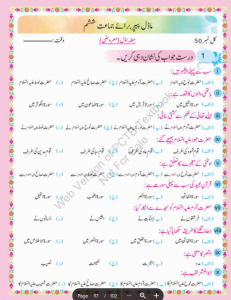 Class 6th Turjuma-Tul-Quran Past Paper Download Book pdf