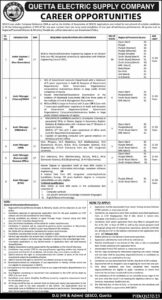 QESCO Junior Engineer Syllabus Past Papers