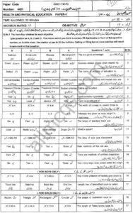 2nd Year Health and Physical Education Past Papers