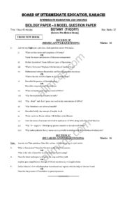 BIEK Model Papers 2024  2nd Year