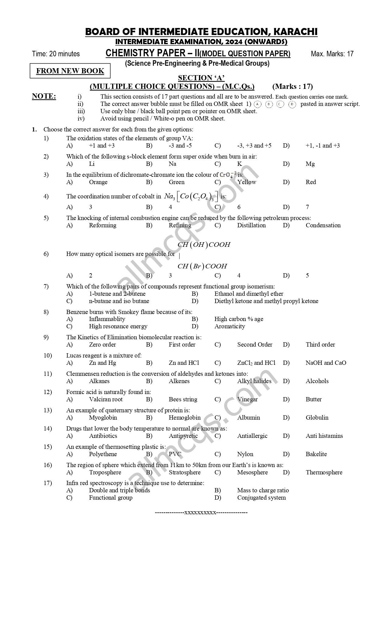 BIEK Sindh Board Karachi Model Papers 2024 Pdf Download BIEK Sindh Board Karachi Model Papers 2024 Pdf Download